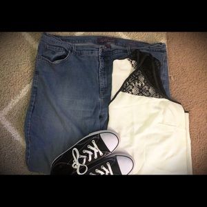 White Tank Top with Lace straps